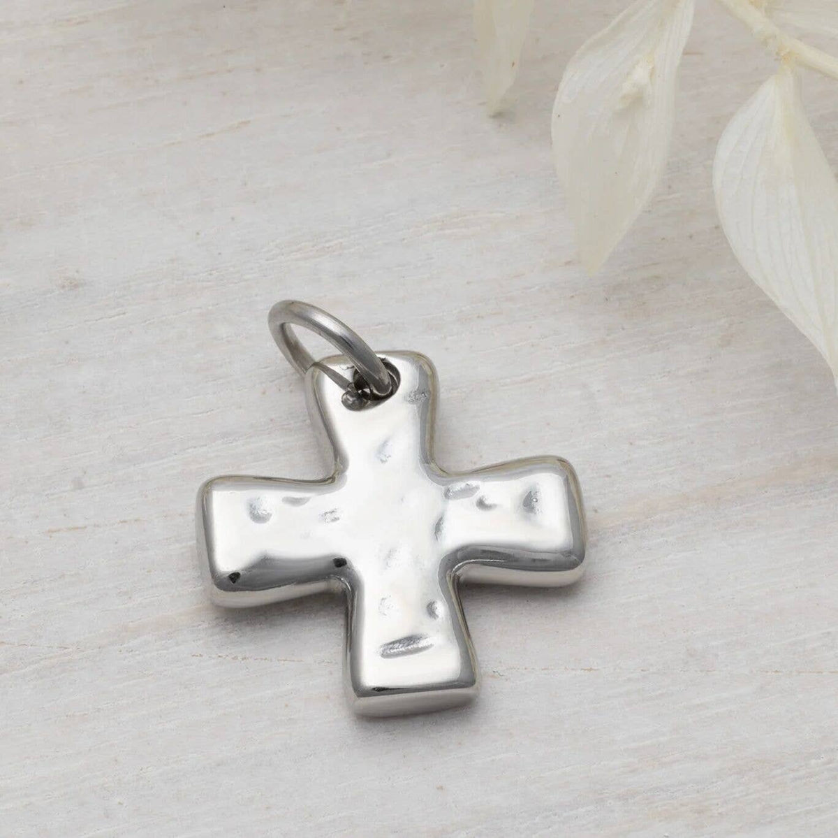 The Textured Cross Charm — Heirloom Charm Collection