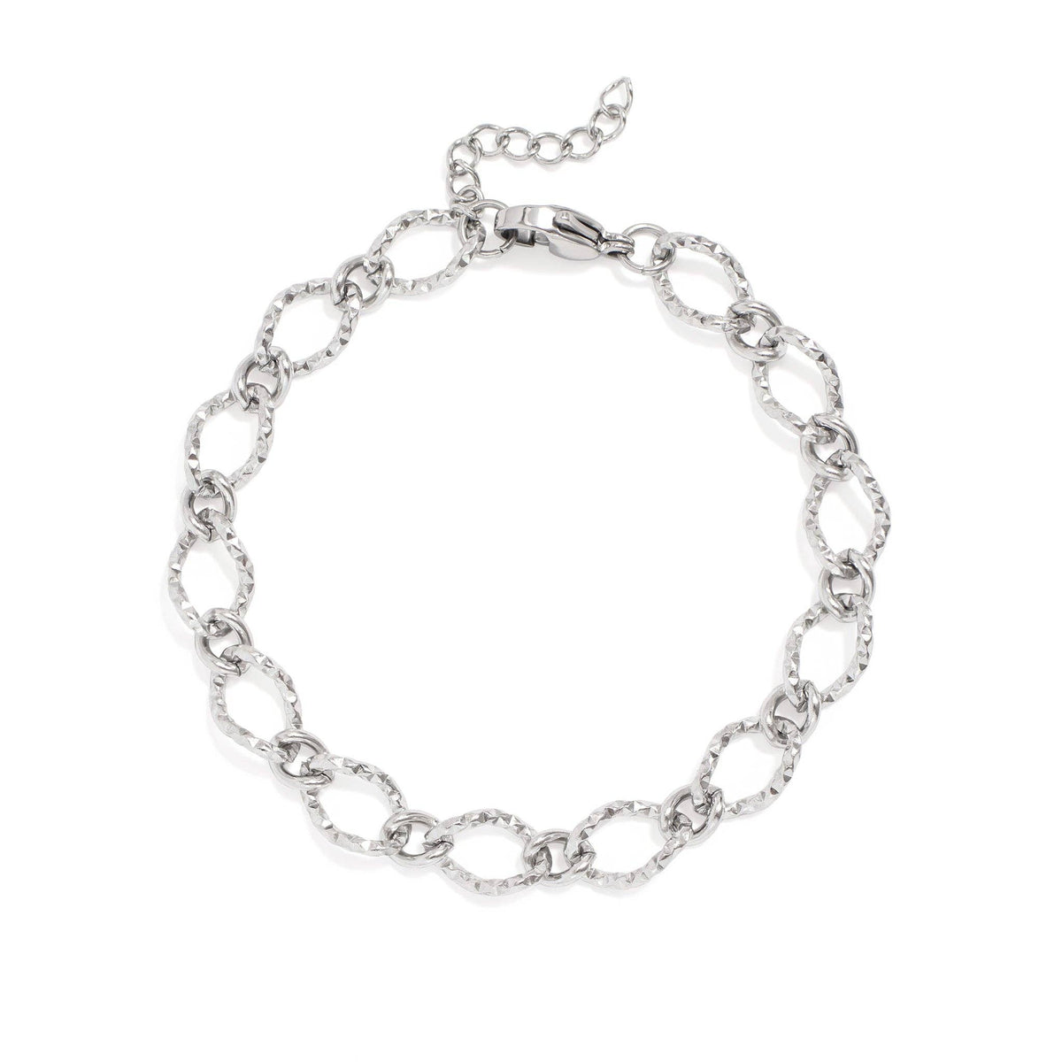 The Hammered Oval Bracelet