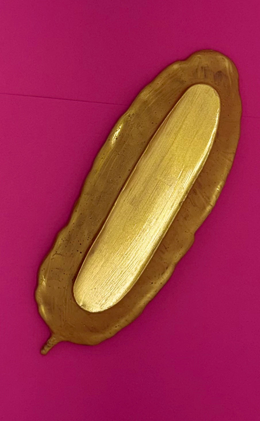 Gold Feather Resin Tray