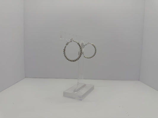 Large Metal Spiral Leverback Hoop Earrings