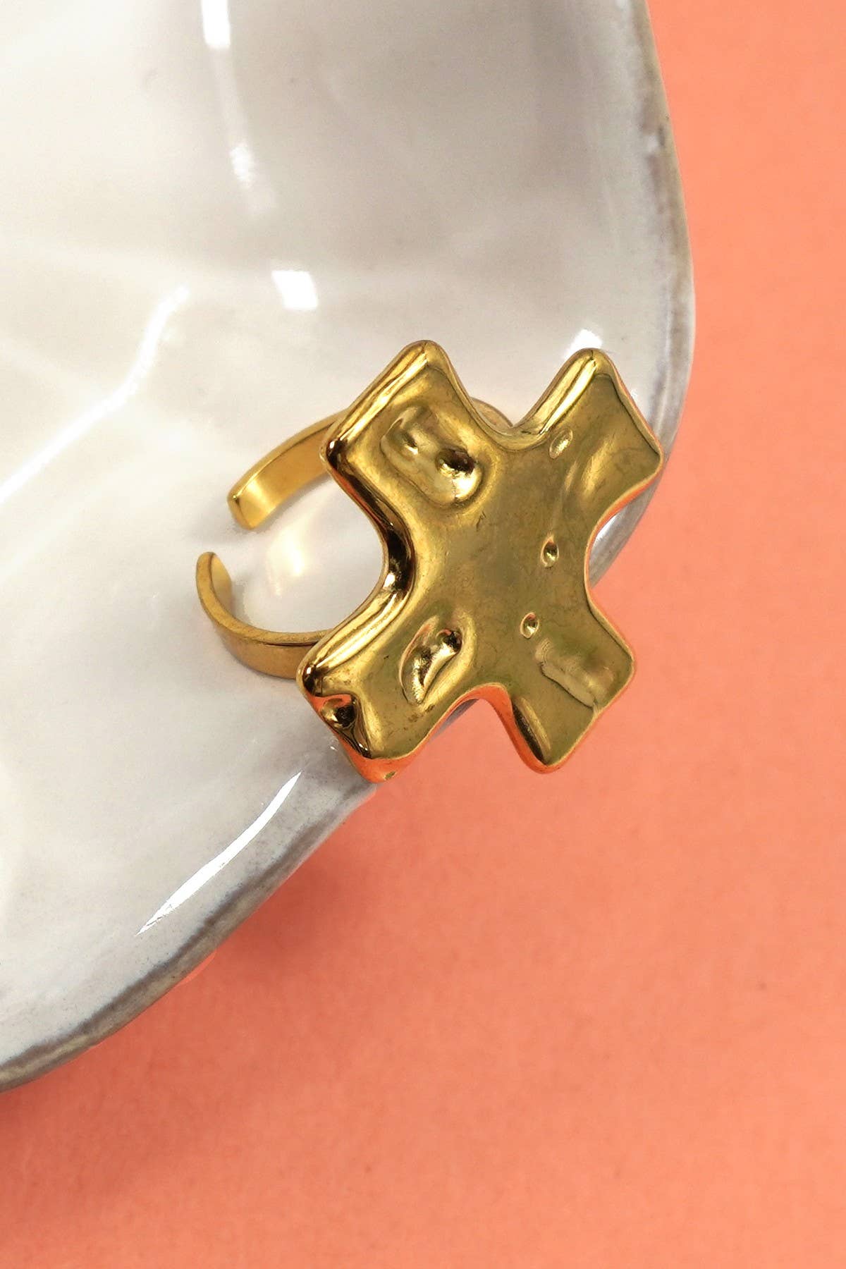 Gold Cross Ring