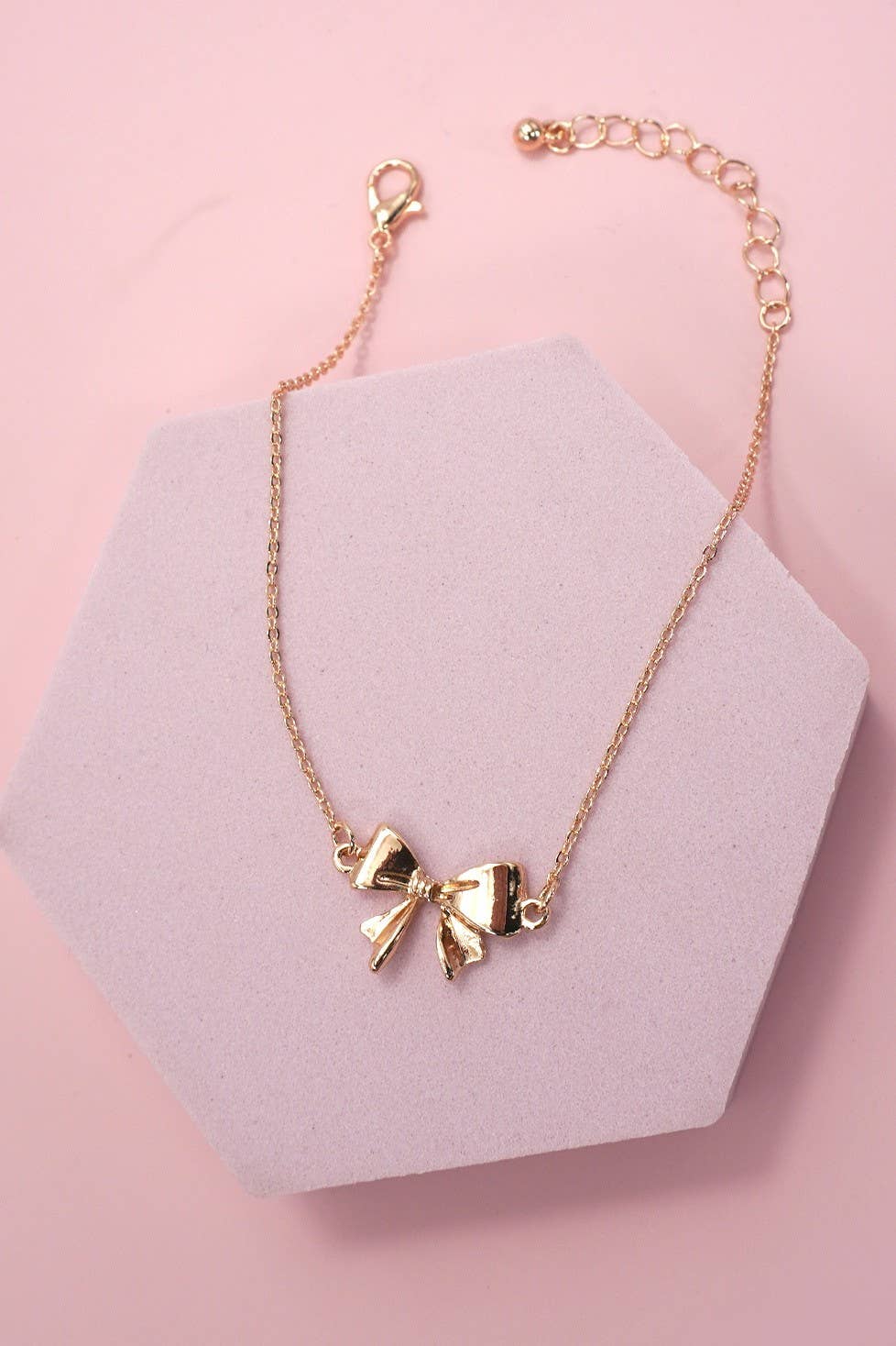 Mini Bow Ribbon Bracelet – Gold