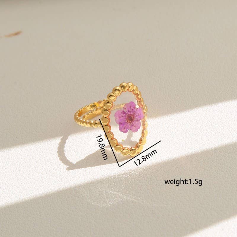 Pressed Flower Ring