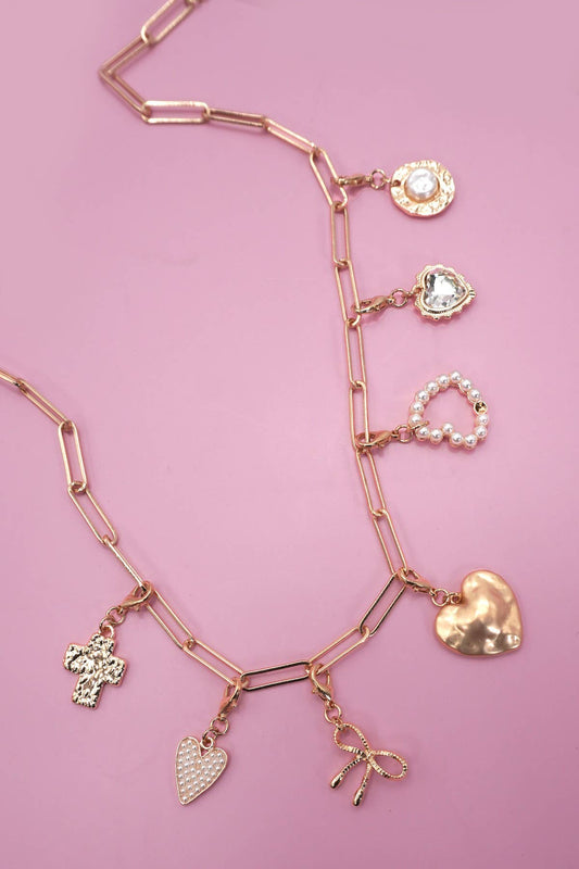 The Bow & Heart Interchangeable Charm Necklace