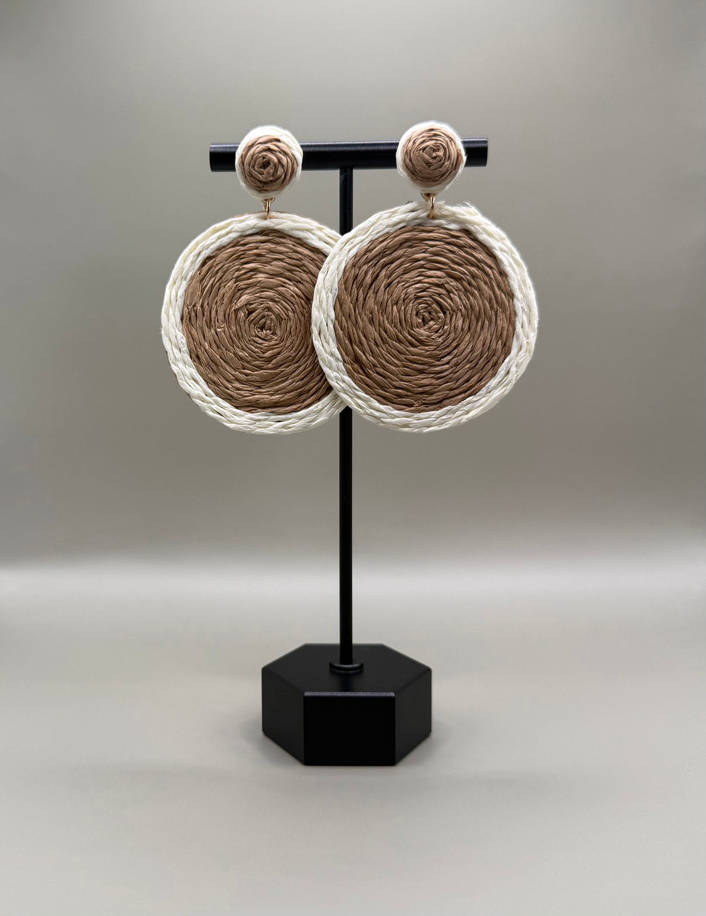 Woven Disc Earrings