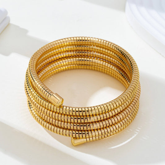 Gold Coil Snake Bracelet