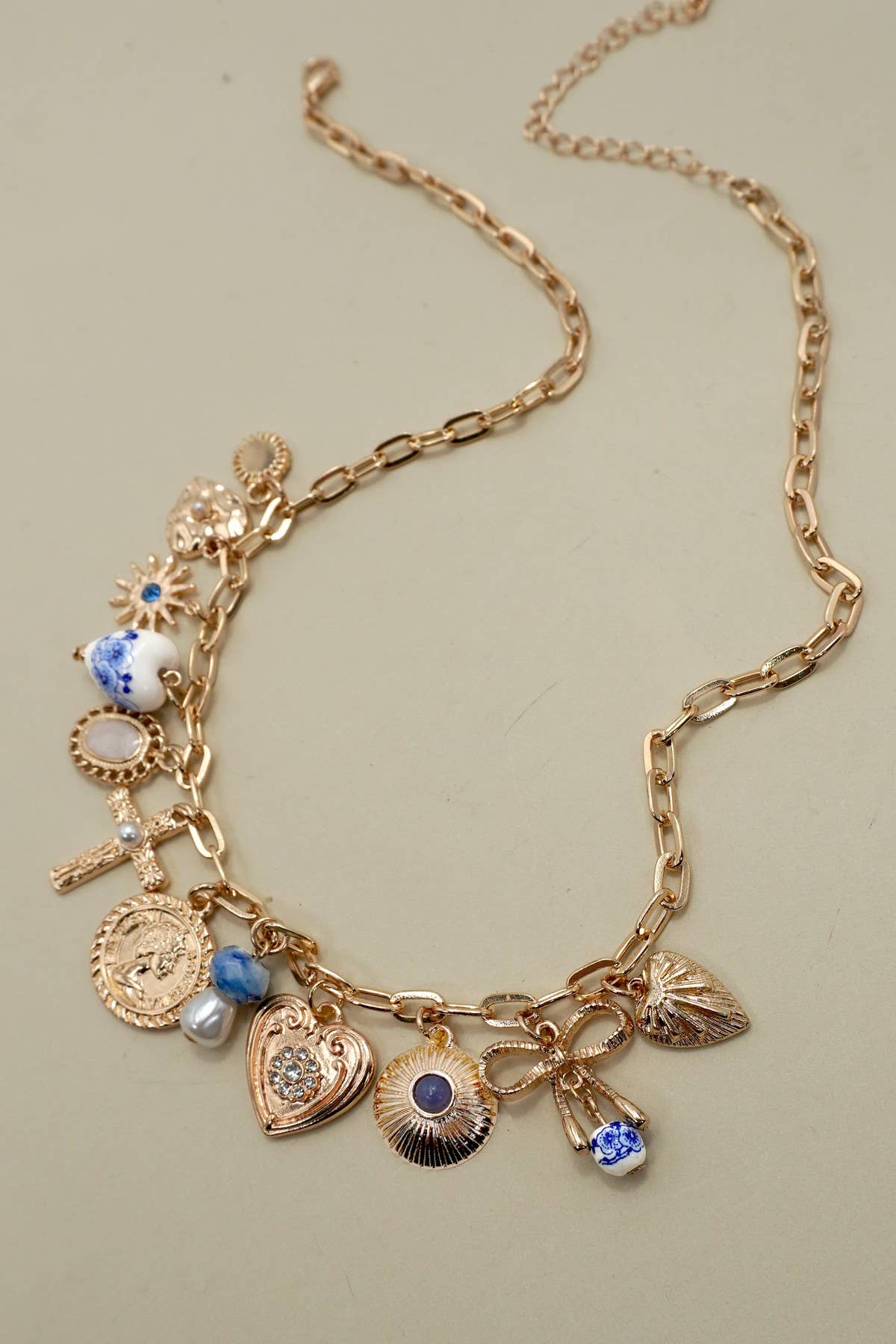 The Porcelain Charm Station Necklace
