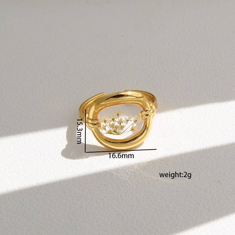Pressed Flower Ring