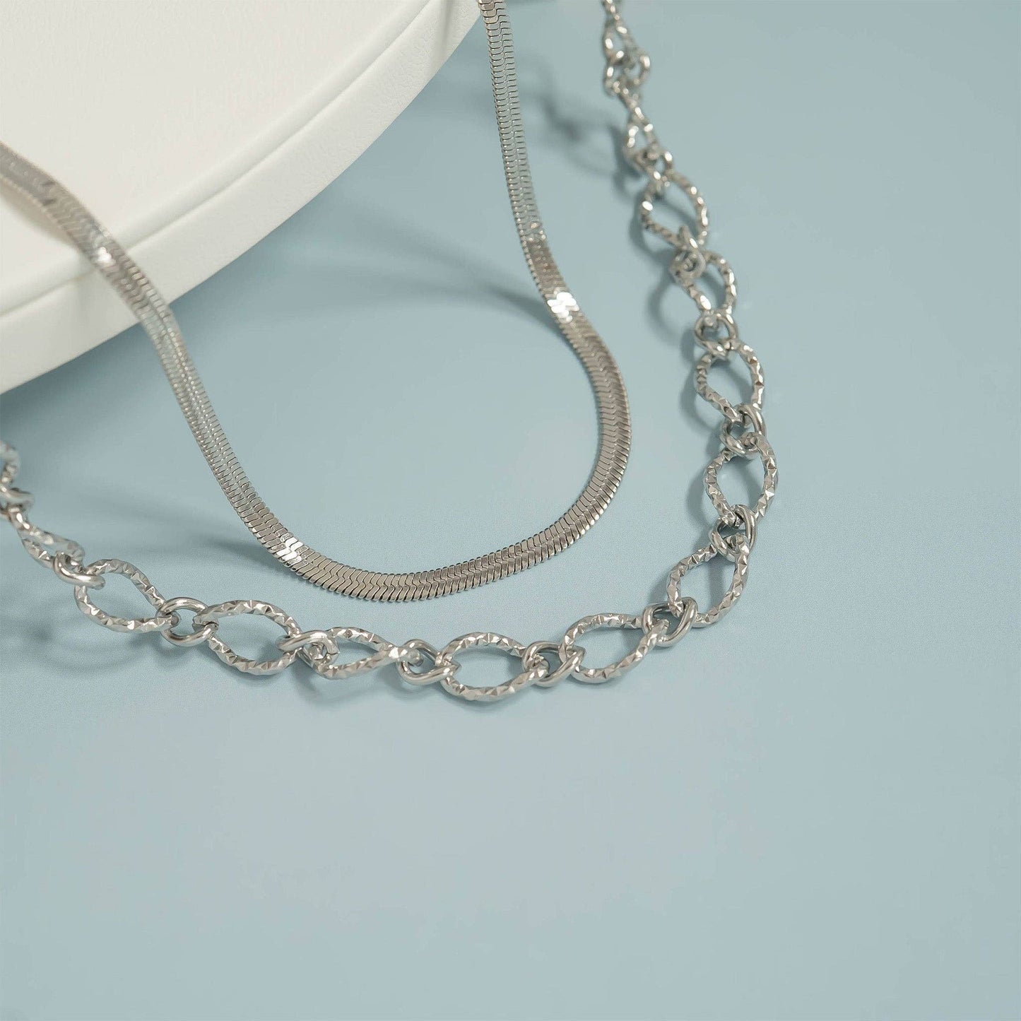 The Hammered Oval Necklace