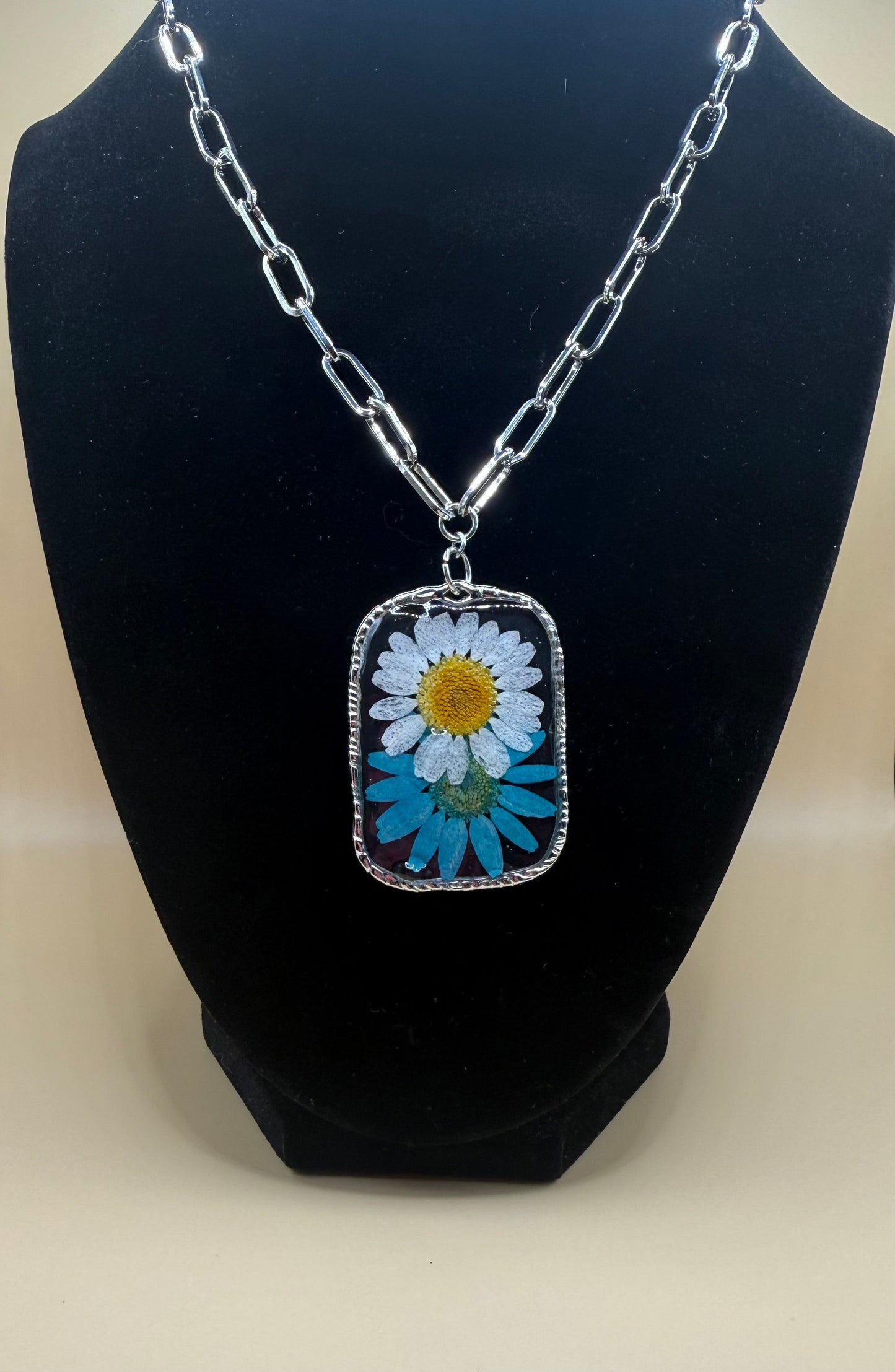 Daisy & Mixed Flower Pendant Necklace