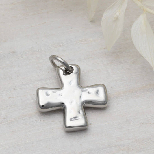 The Textured Cross Charm — Heirloom Charm Collection