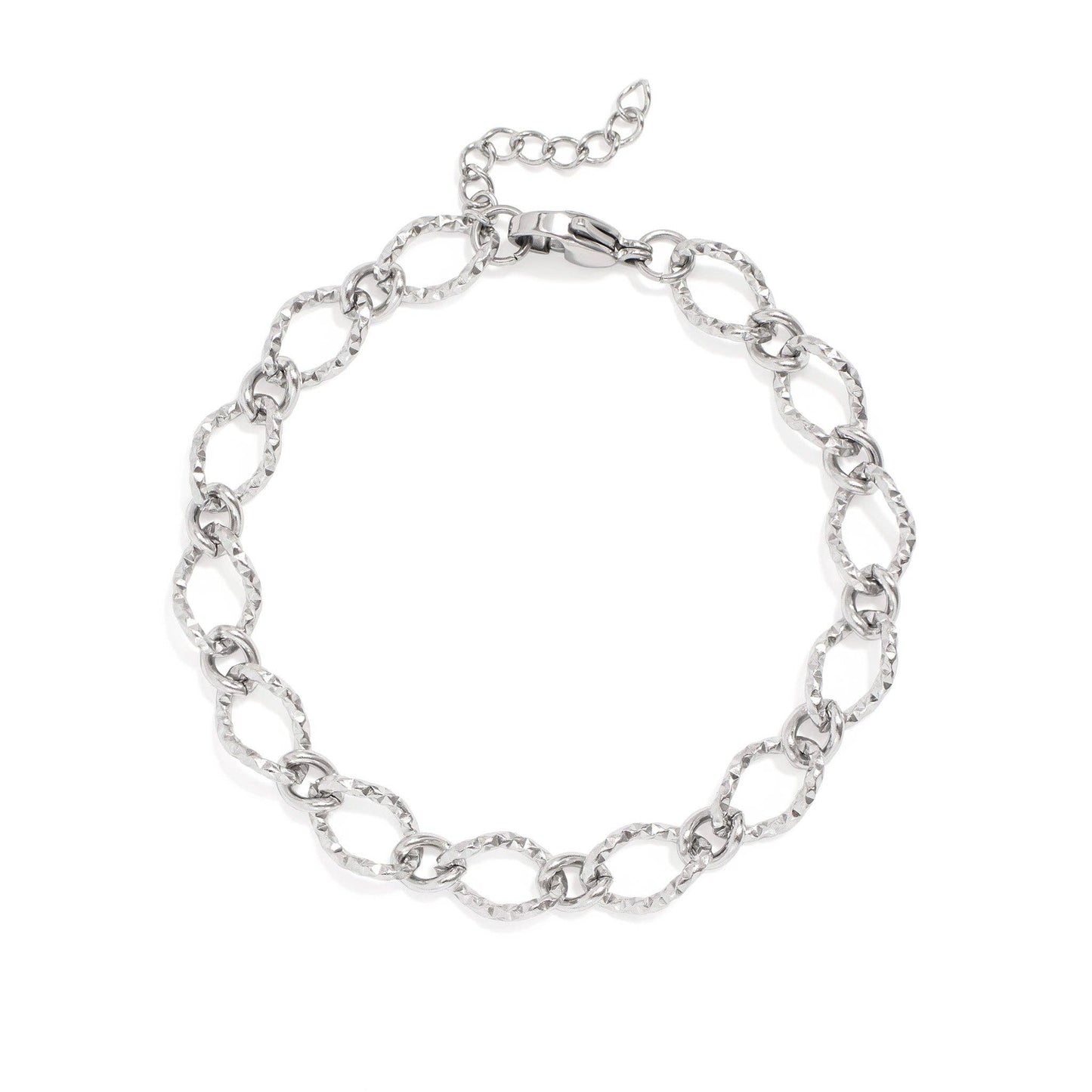 The Hammered Oval Bracelet