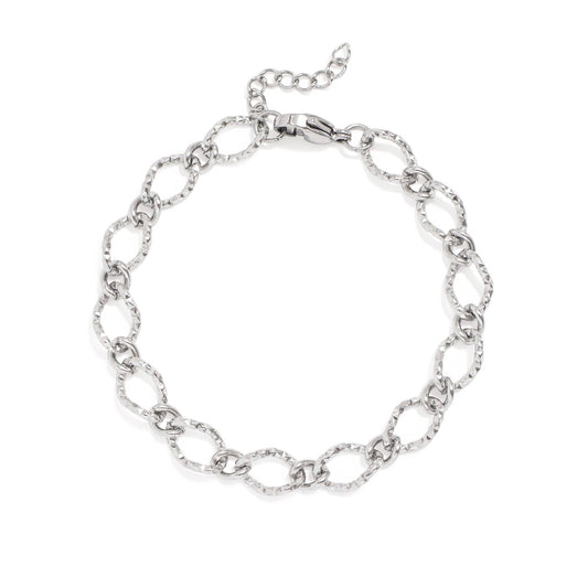 The Hammered Oval Bracelet
