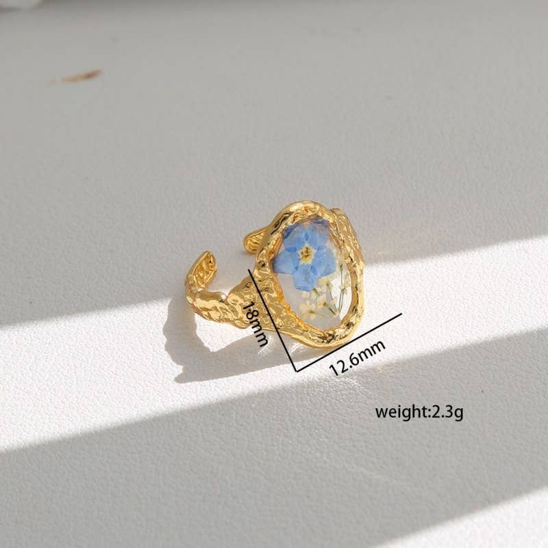 Pressed Flower Ring