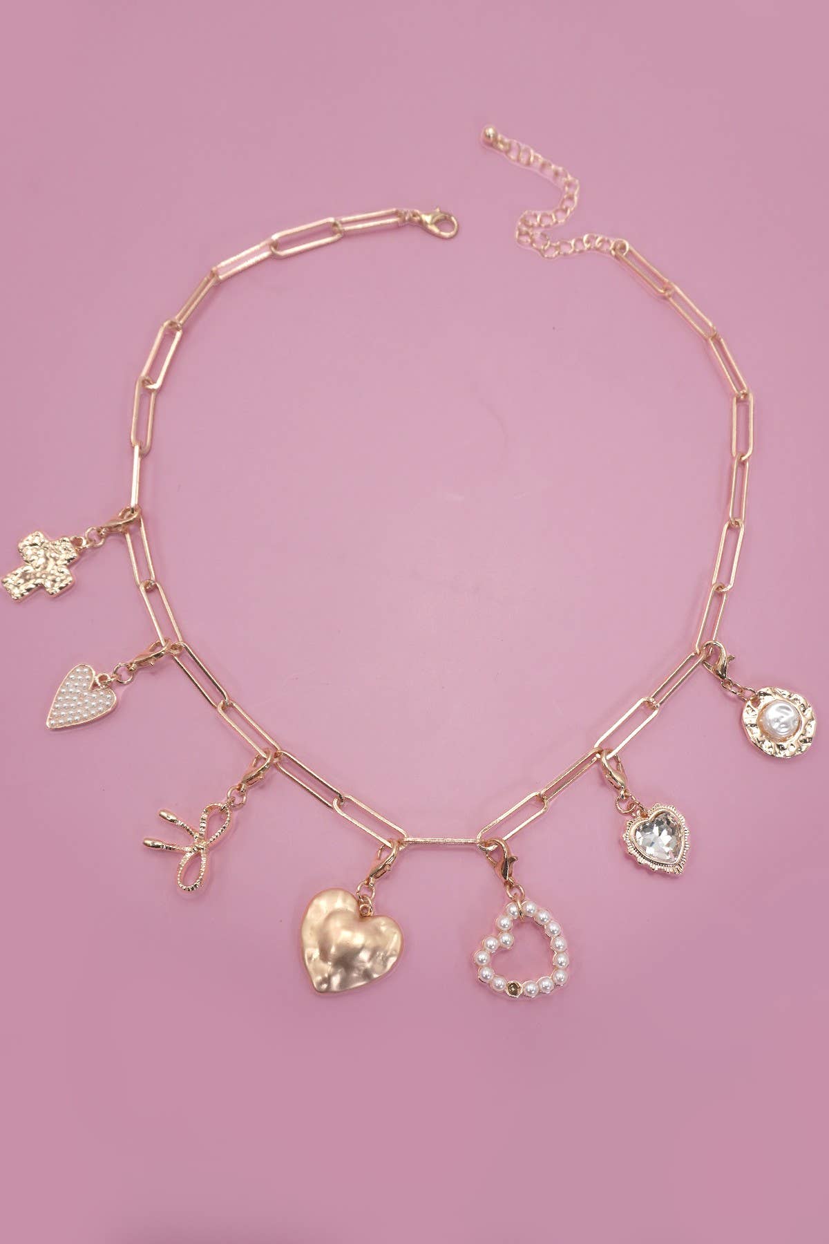 The Bow & Heart Interchangeable Charm Necklace
