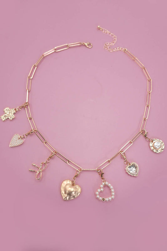 The Bow & Heart Interchangeable Charm Necklace