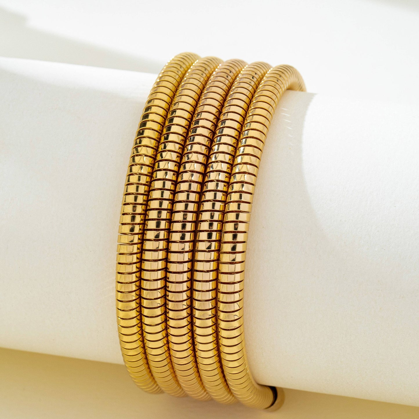 Gold Coil Snake Bracelet