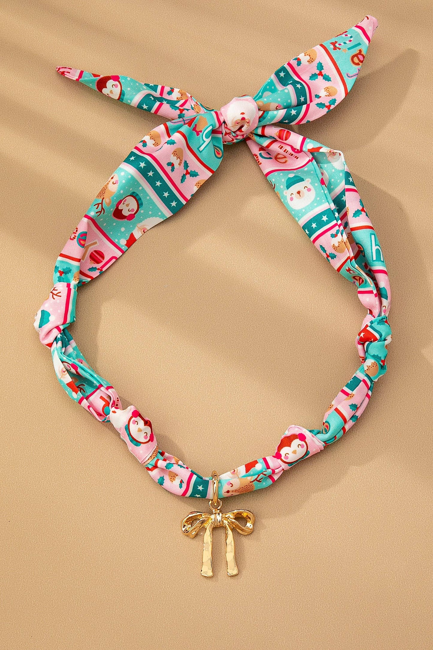 The Handmade Christmas Snowman Scarf Necklace