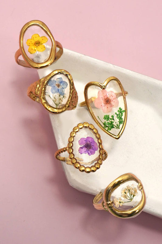 Pressed Flower Ring