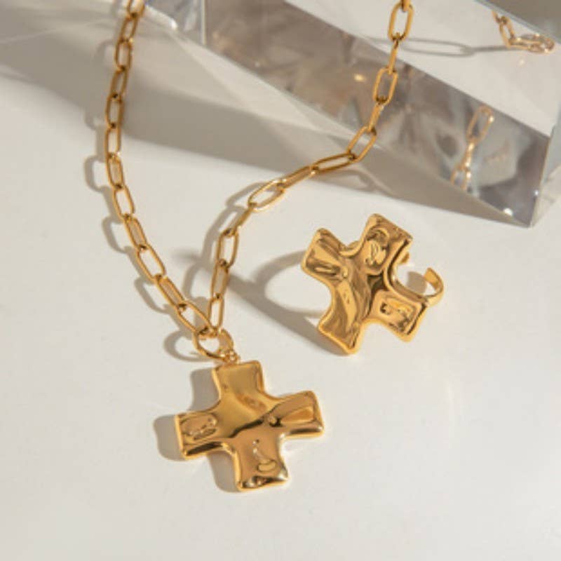 Gold Cross Ring