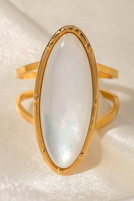 Opal Cocktail Statement Adjustable Ring