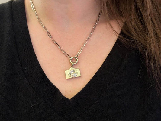 The Heirloom Carabiner Necklace — Paperclip Charm Holder
