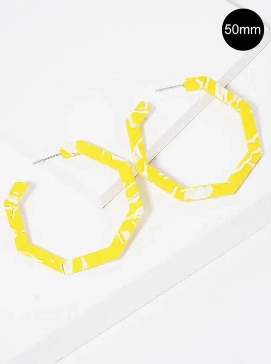 Octagon Hoop Earrings