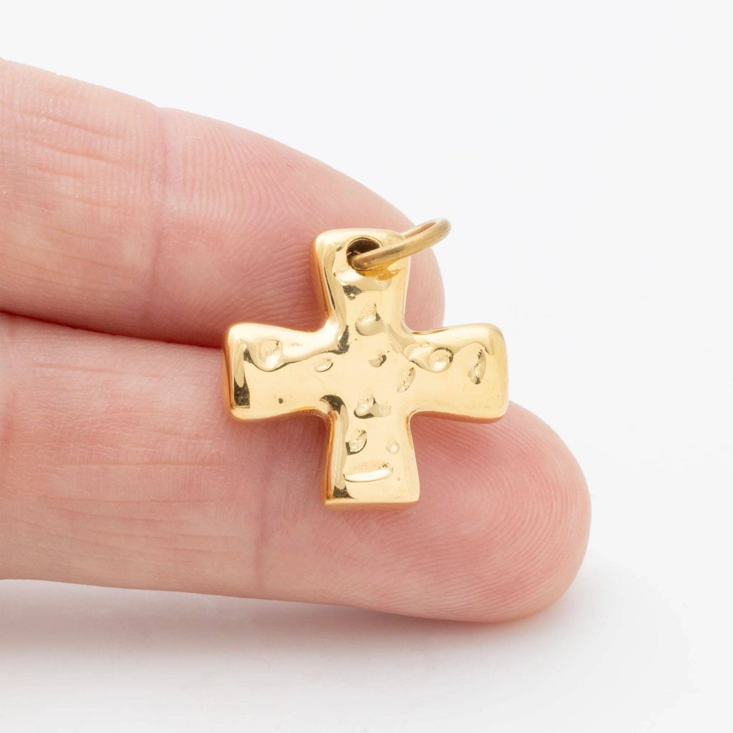 The Textured Cross Charm — Heirloom Charm Collection