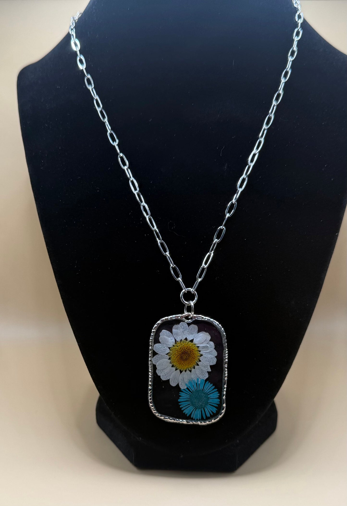 Daisy & Mixed Flower Pendant Necklace