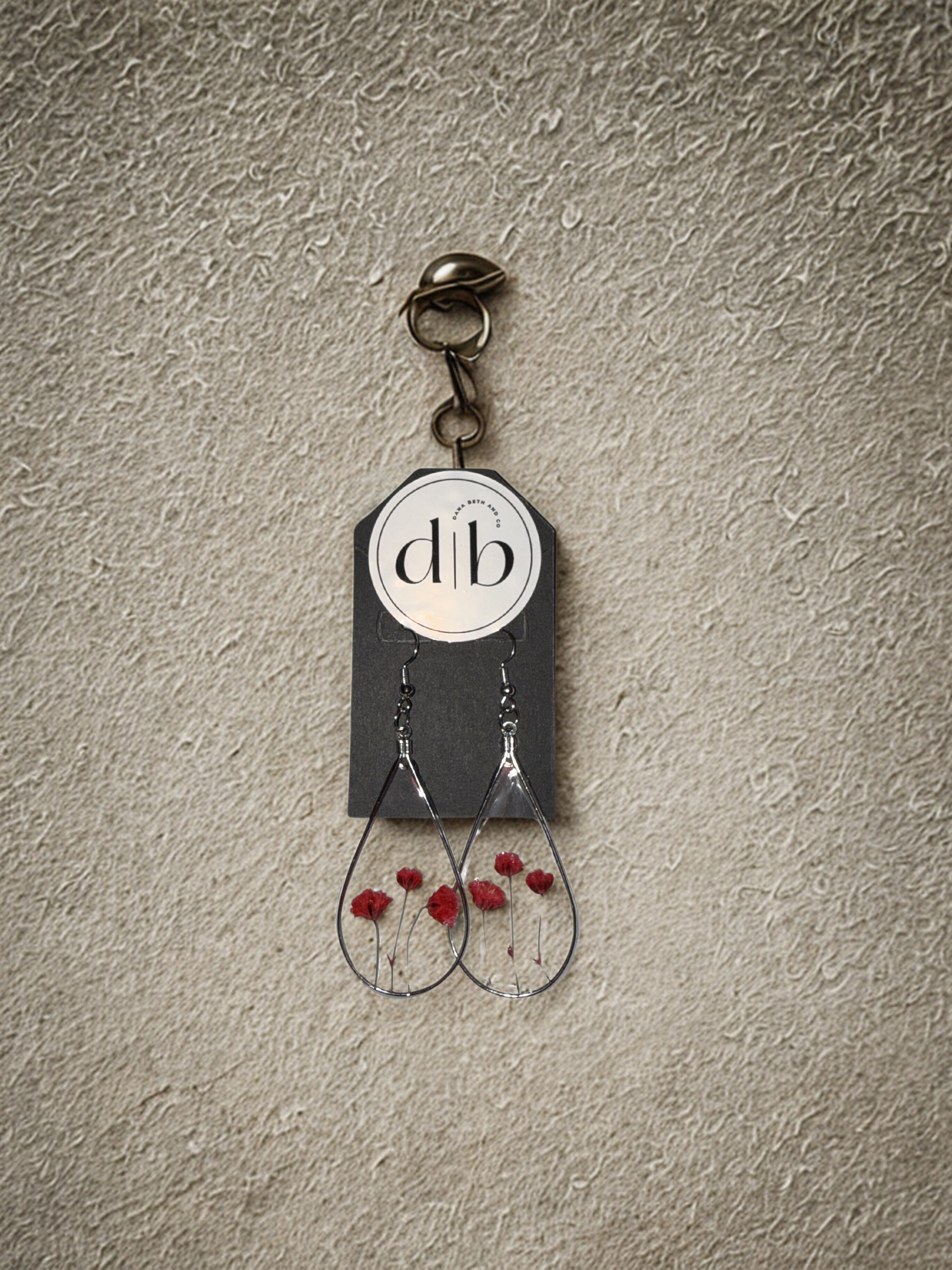 Spring Poppy Teardrop Earrings