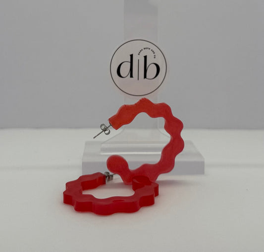 Wavy C Hoops