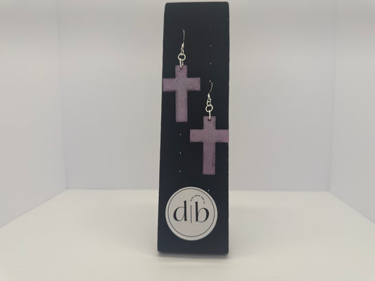 The Block Cross Drop Earrings