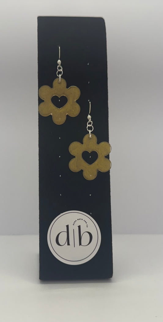 The Flower Heart Earrings