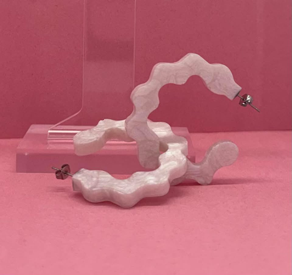 Wavy C Hoops