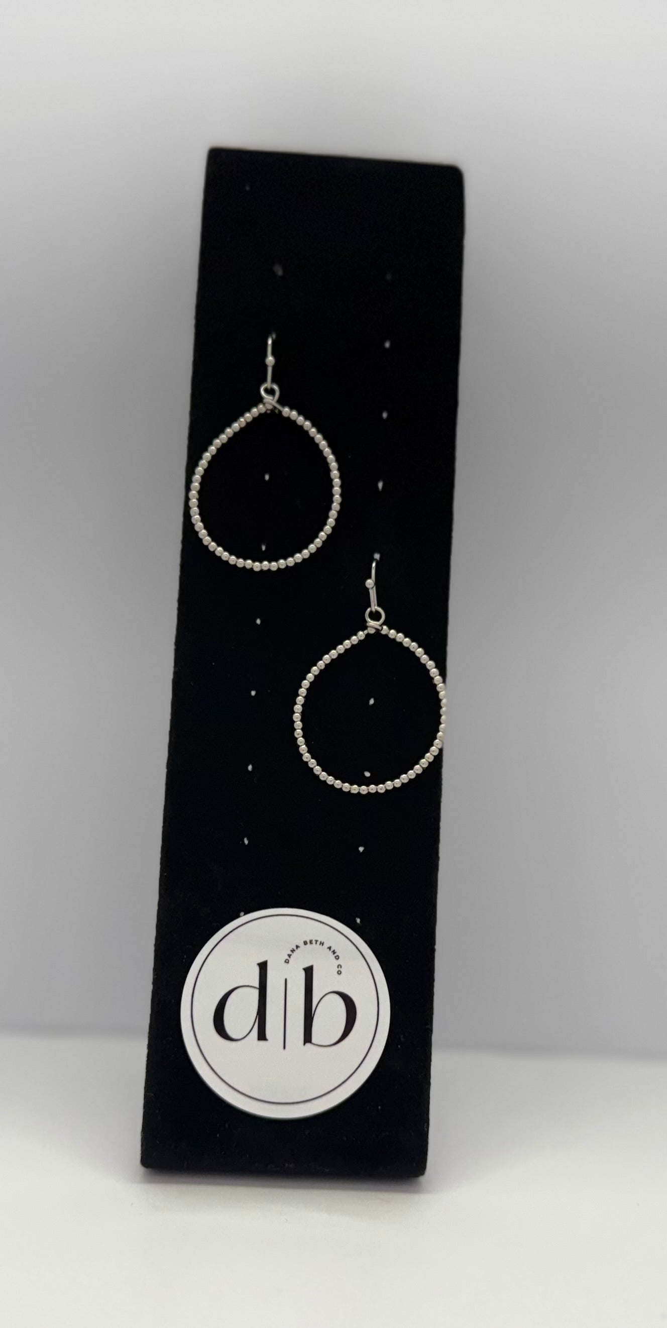 Small Round Bead Hoop Earrings