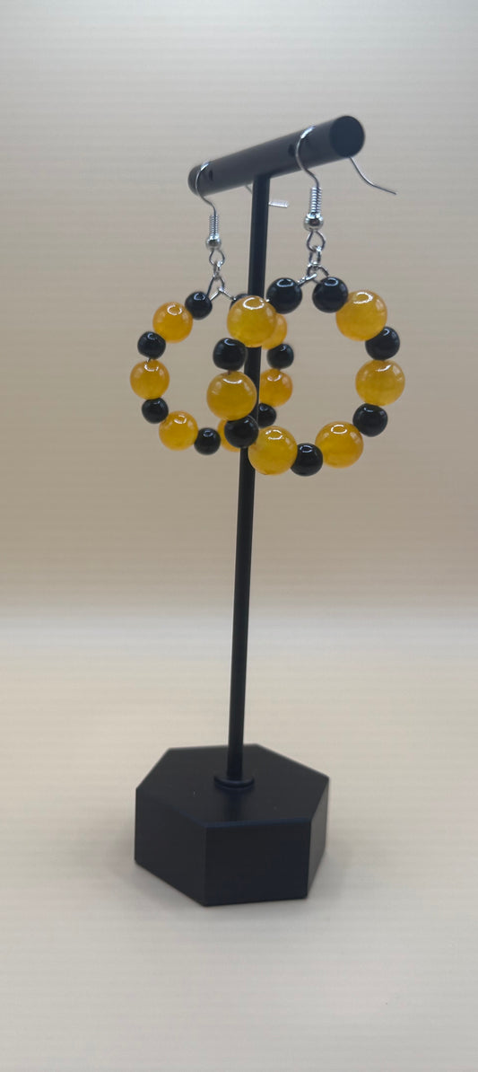 Beaded Hoop Earrings