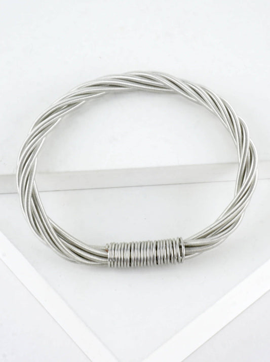 Piano Wire Braided Bracelet