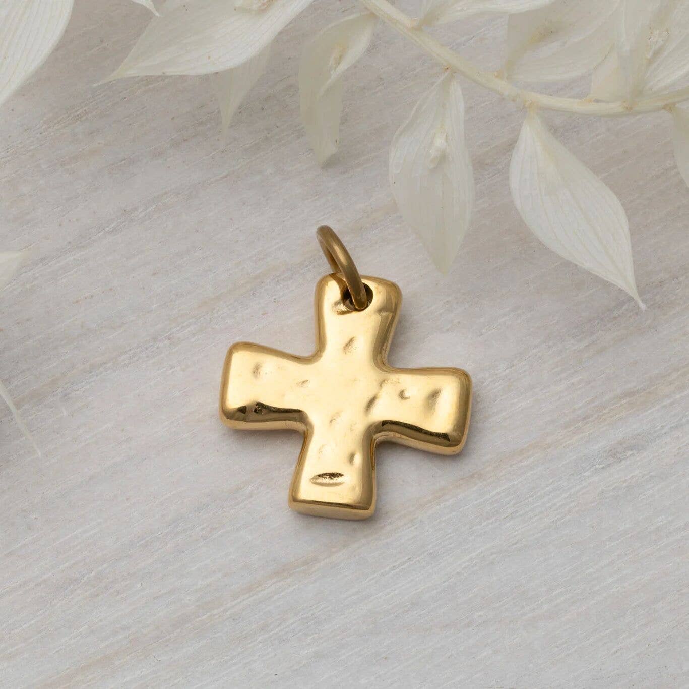 The Textured Cross Charm — Heirloom Charm Collection