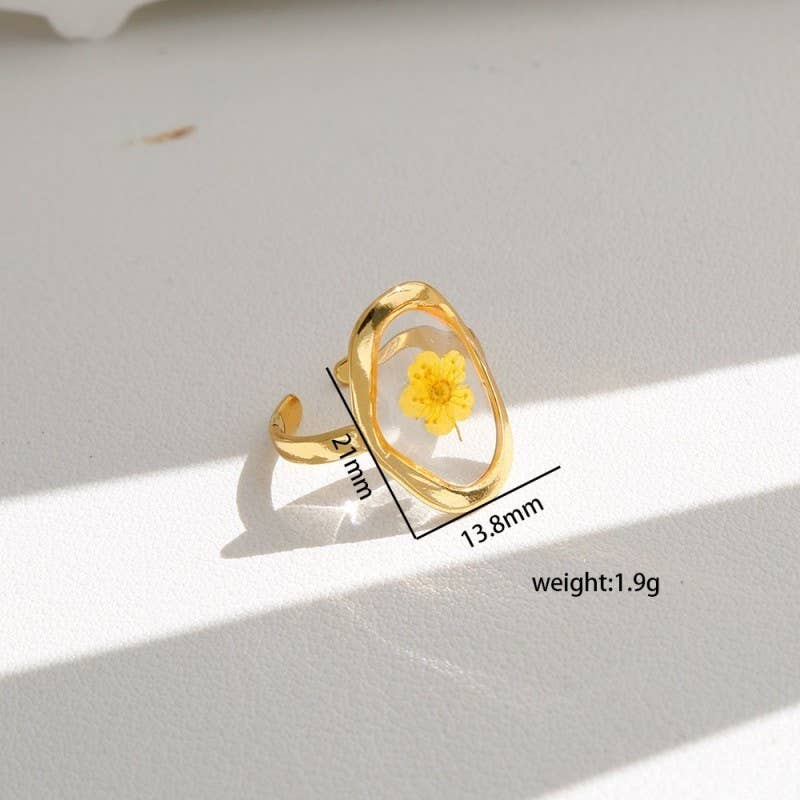 Pressed Flower Ring