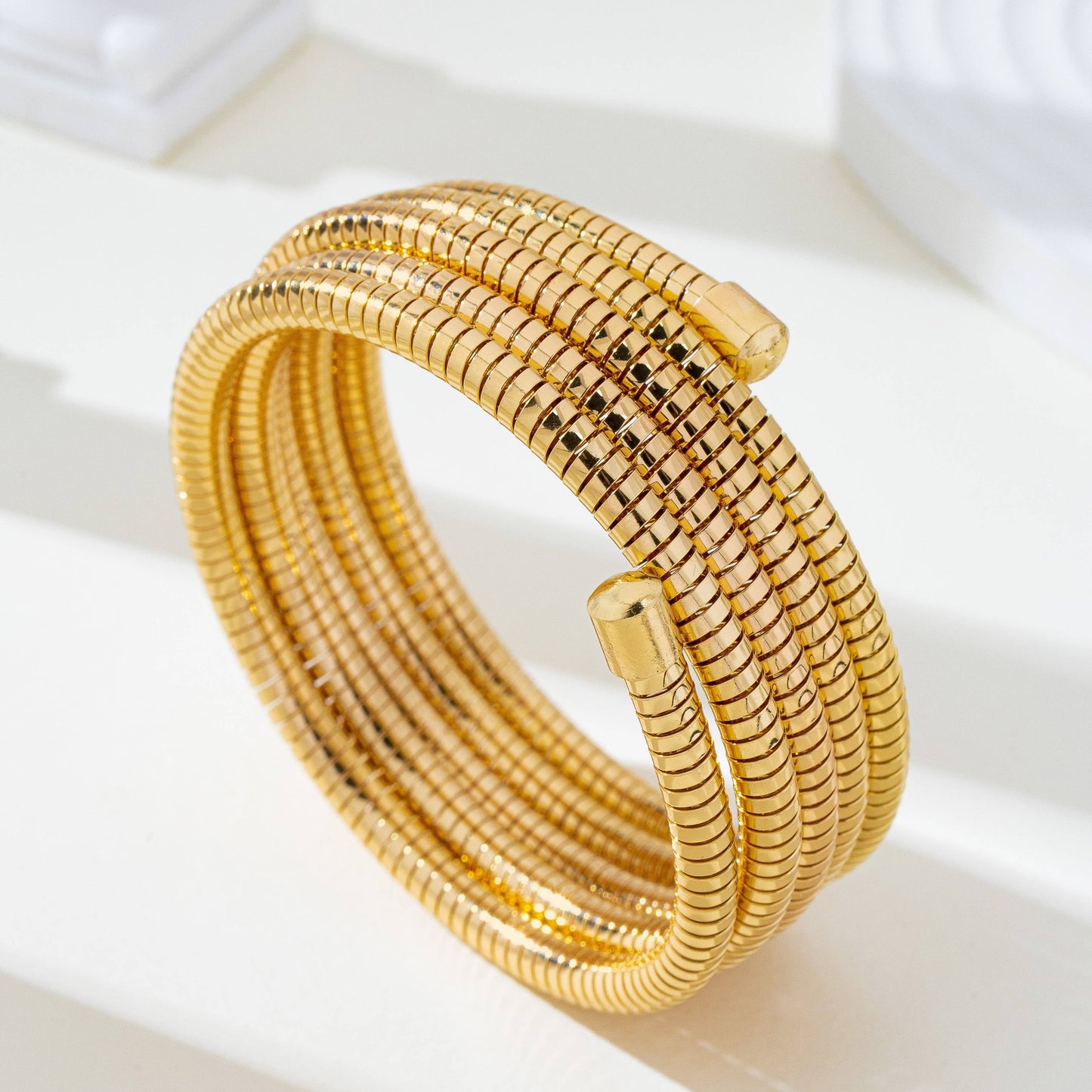 Gold Coil Snake Bracelet