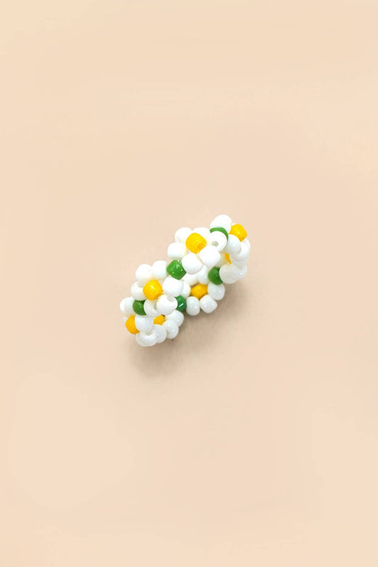Daisy Seed Bead Stretch Ring