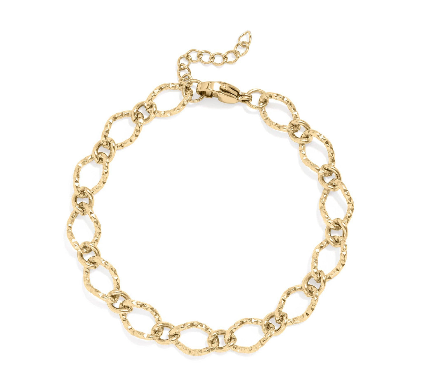The Hammered Oval Bracelet