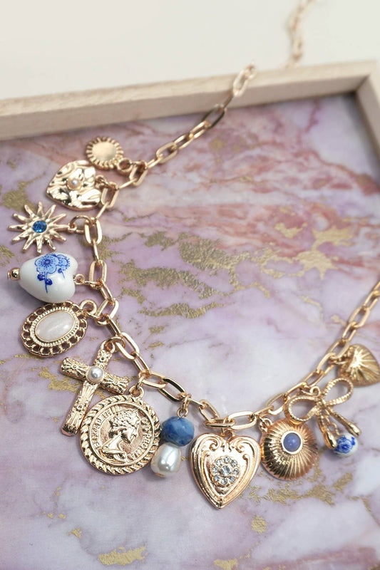 The Porcelain Charm Station Necklace