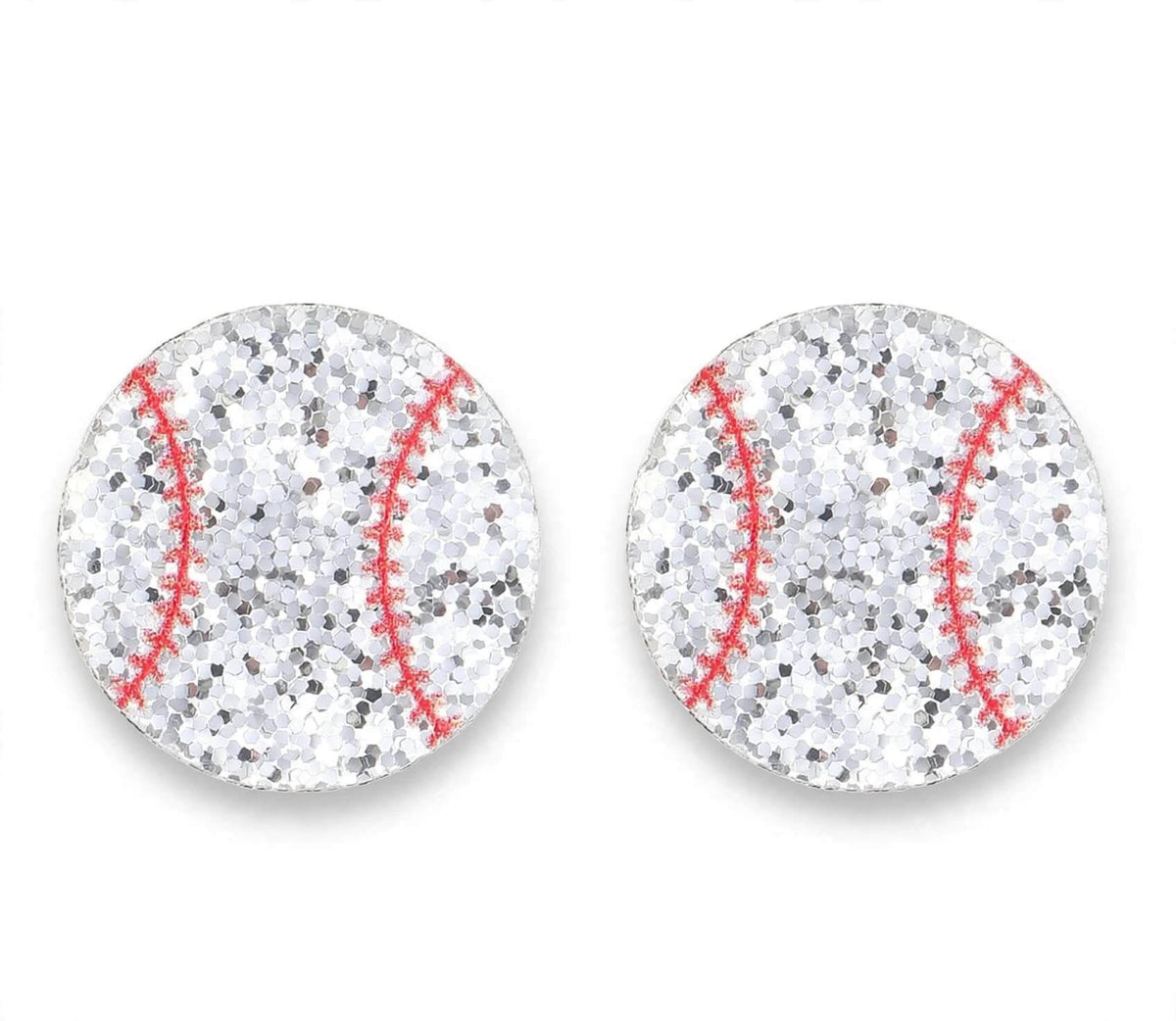 Glitter Game Day Stud Earrings | Soccer, Basketball, Softball & Baseball