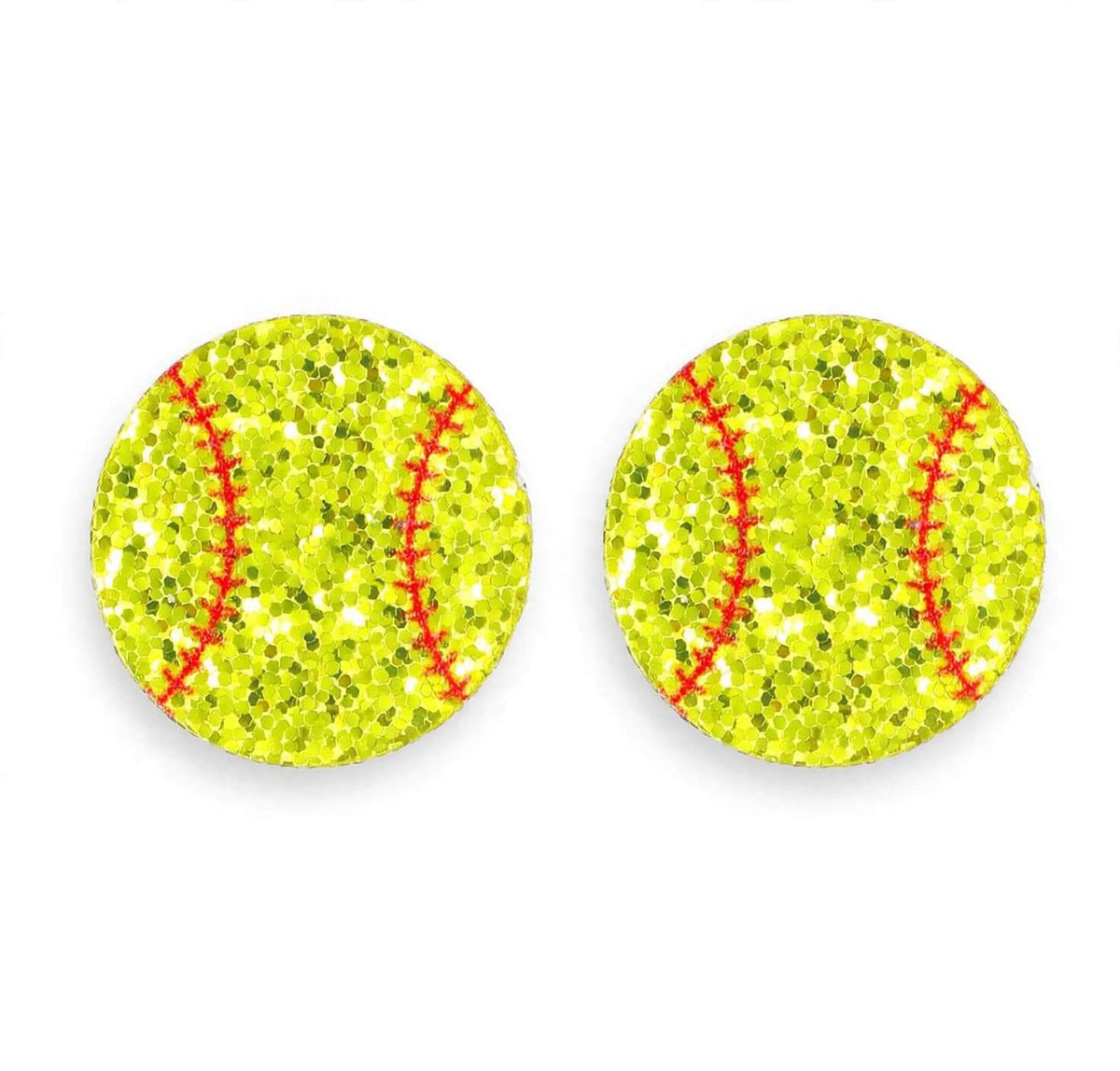 Glitter Game Day Stud Earrings | Soccer, Basketball, Softball & Baseball