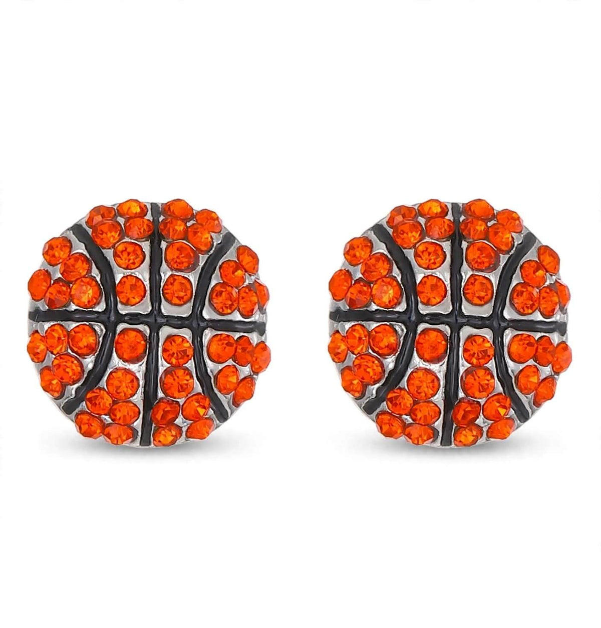 Rhinestone Game Day Stud Earrings | Football, Basketball, Softball & Baseball
