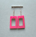 Pink Modern Frame Earrings
