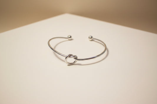 Knot Ball End Cuff Bracelet
