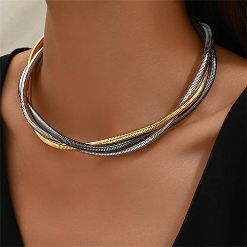 Layered Snake Chain Necklace
